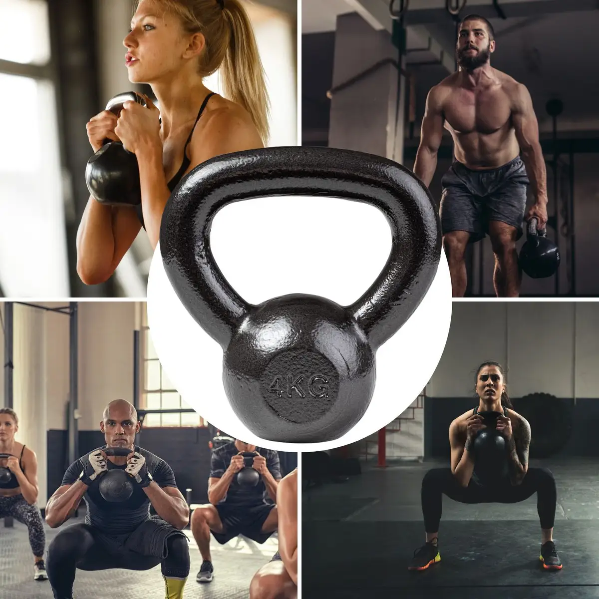 Kettlebell 4kg żeliwny BA-KCZ04 Pretorians — 2