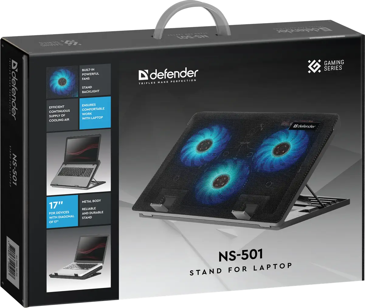 PODSTAWKA DEFENDER POD LAPTOPA NS-501 15.6"-17" 3W 2xUSB — 10
