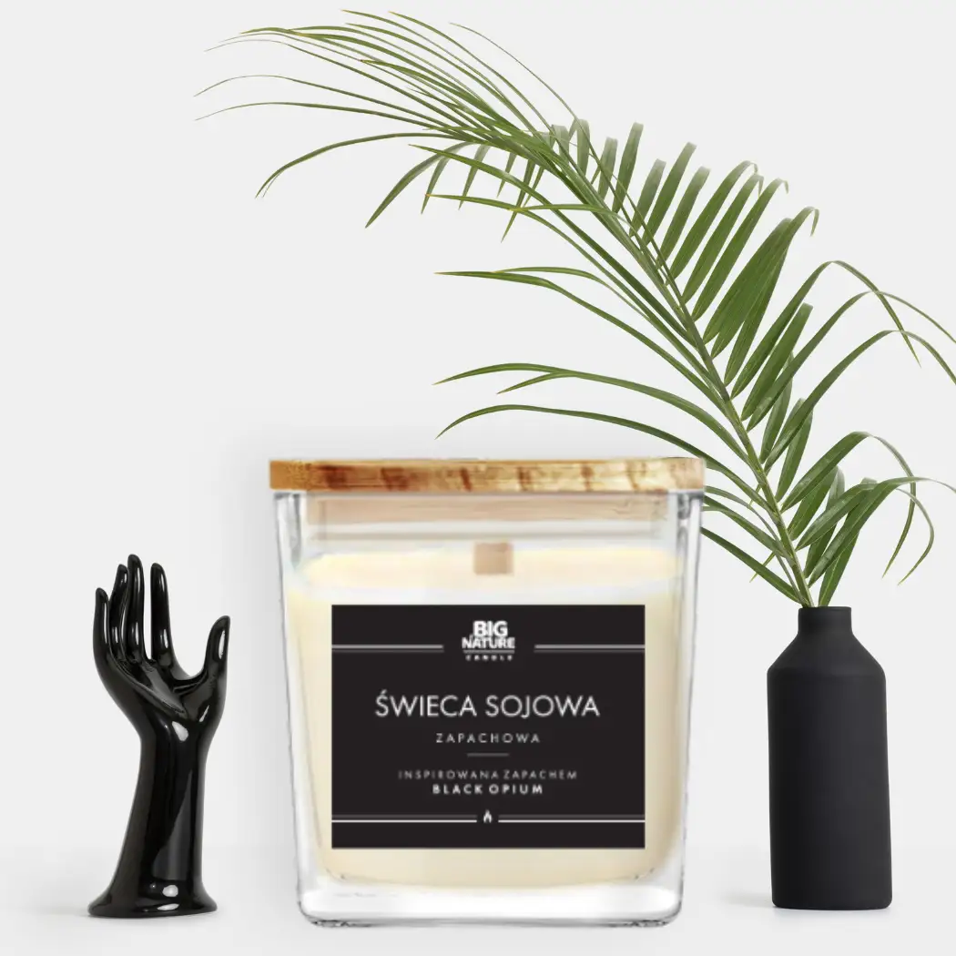 Świeca sojowa zap. insp. BLACK OPIUM 450g - BIG NATURE CANDLE — 2