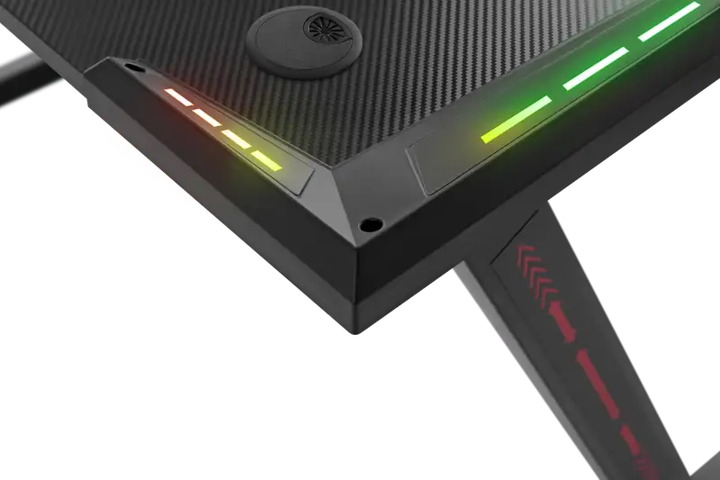 BIURKO DEFENDER JUPITER RGB CZARNE GAMING — 16