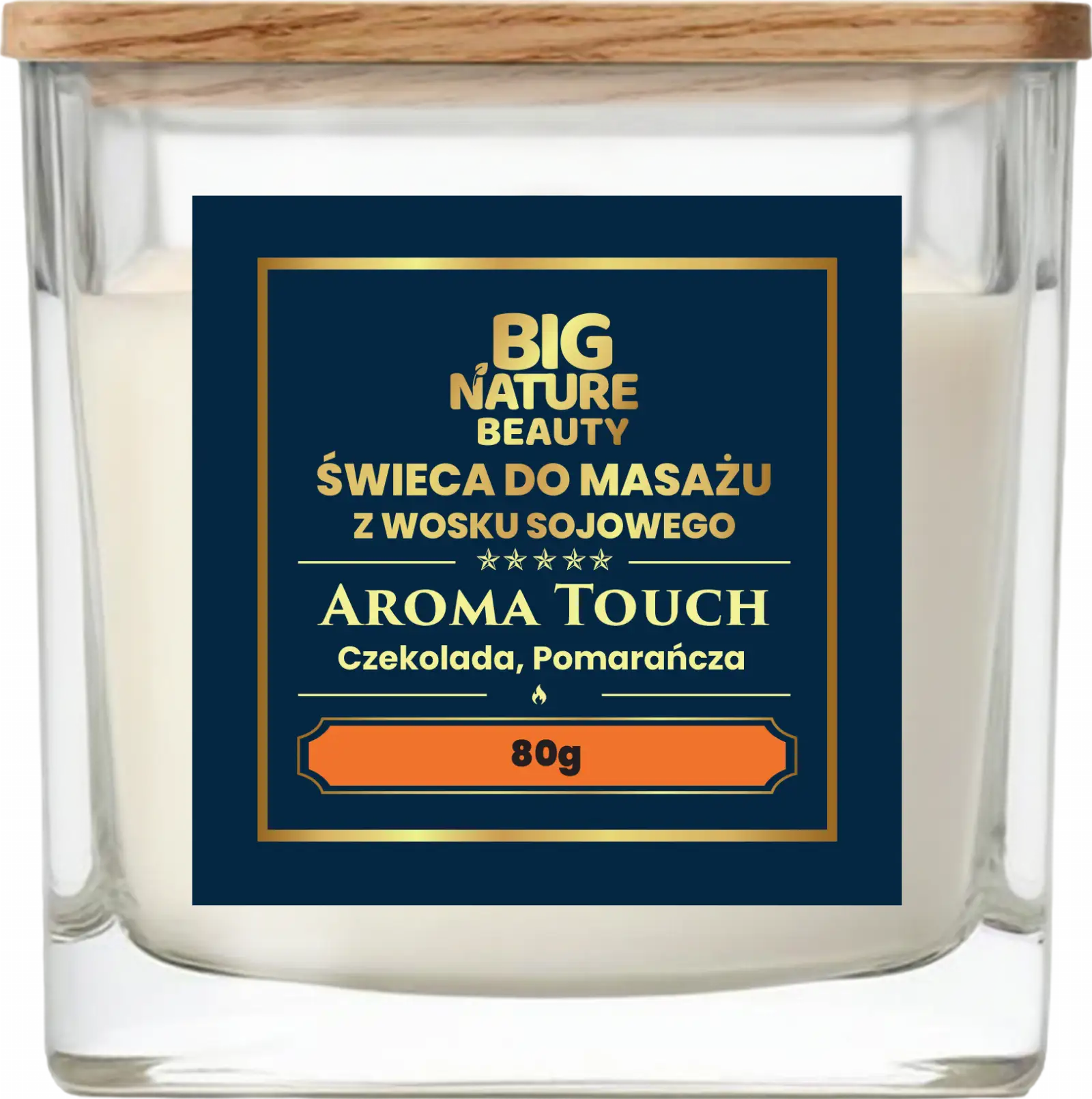 Świeca sojowa do masażu Czekolada z Pomarańczą 80g
