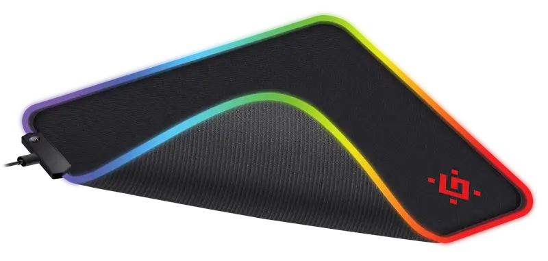 PODKŁADKA DEFENDER GAMING BLACK L LIGHT LED 350x300x4mm — 3