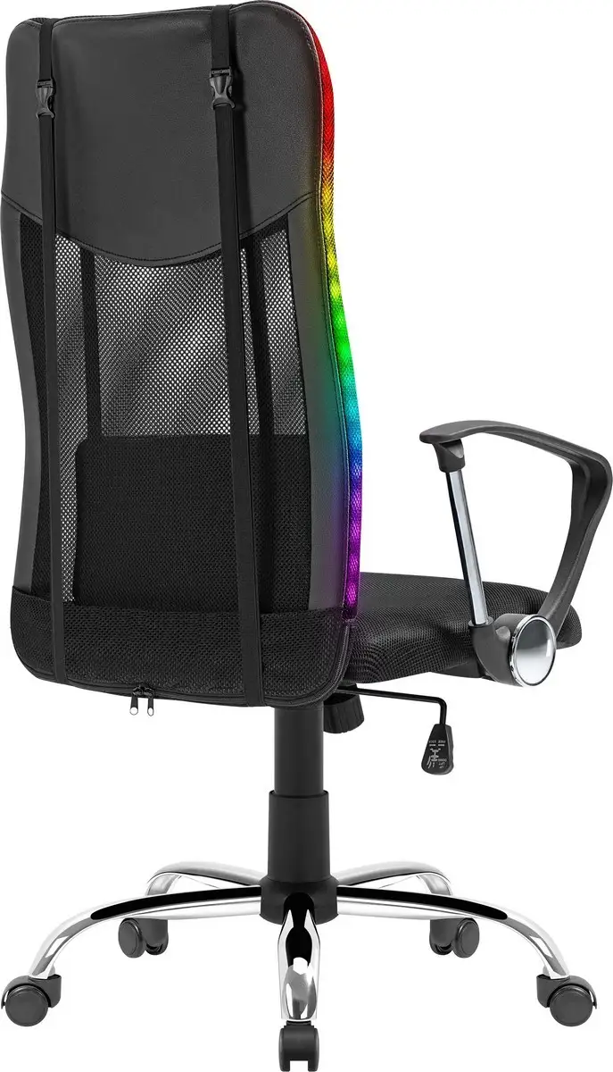 FOTEL DEFENDER TORONTO CZARNY RGB GAMING — 4
