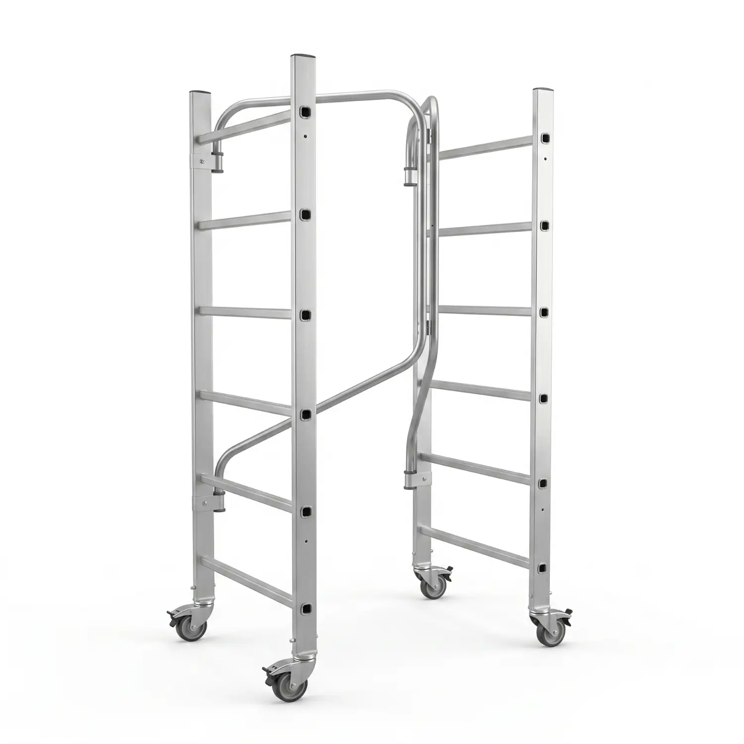 Rusztowanie jezdne GIERRE G-FX002FL 2,93 m składane hamulec dwa podesty 150 kg — 3