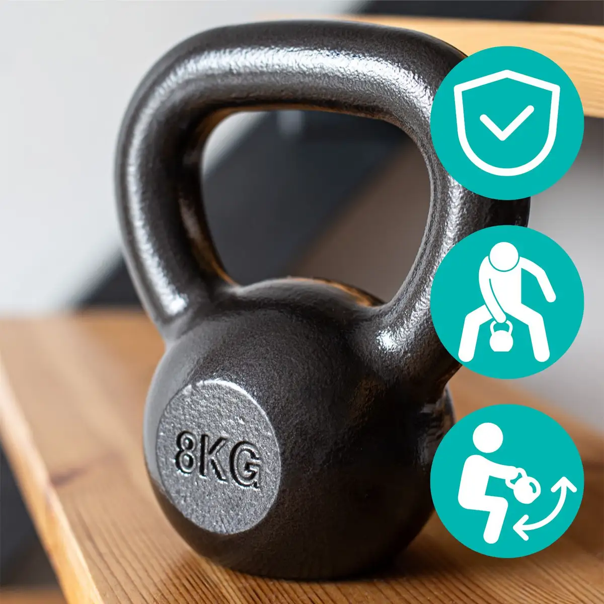 Kettlebell 8kg żeliwny BA-KCZ08 Pretorians — 3