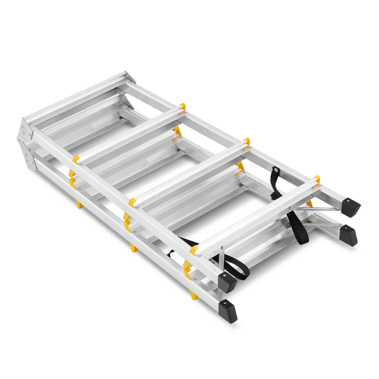 Drabina aluminiowa domowa dwustronna składana HIGHER 2x4 stopnie taboret podnóżek schodek — 7