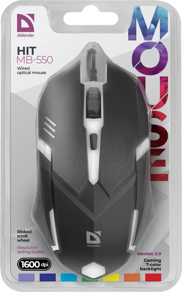 MYSZ DEFENDER HIT MB-550 OPTIC 1200dpi 3P — 6