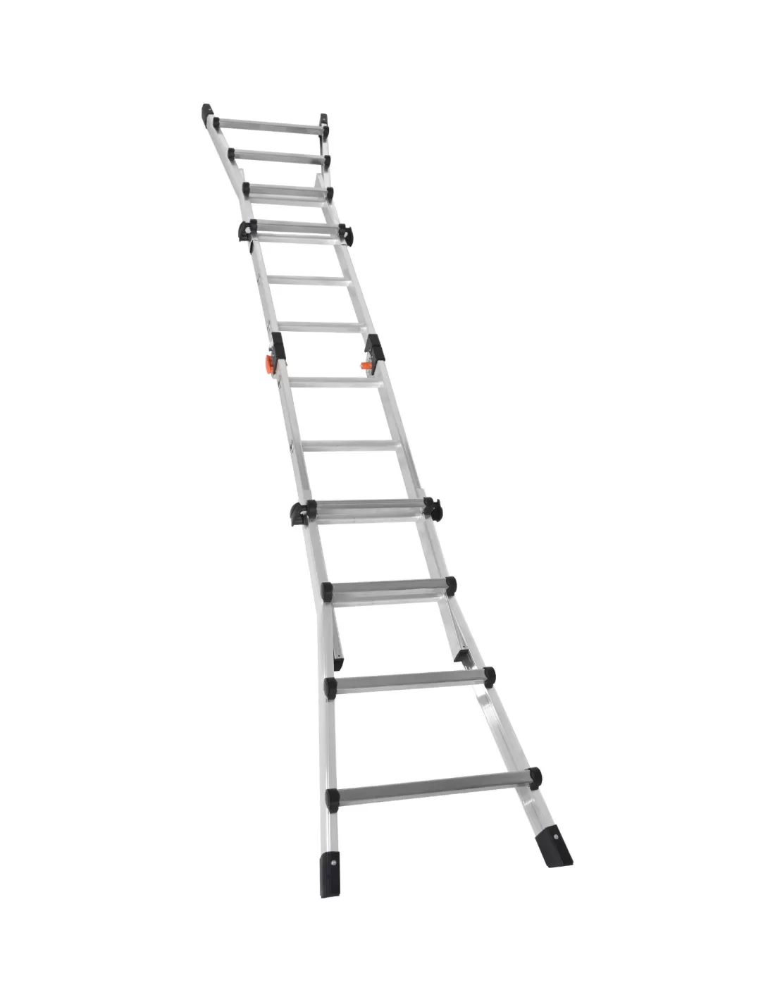 Drabina aluminiowa teleskopowa 4,7m GIERRE 4x4 na schody przegubowa 150 kg — 3