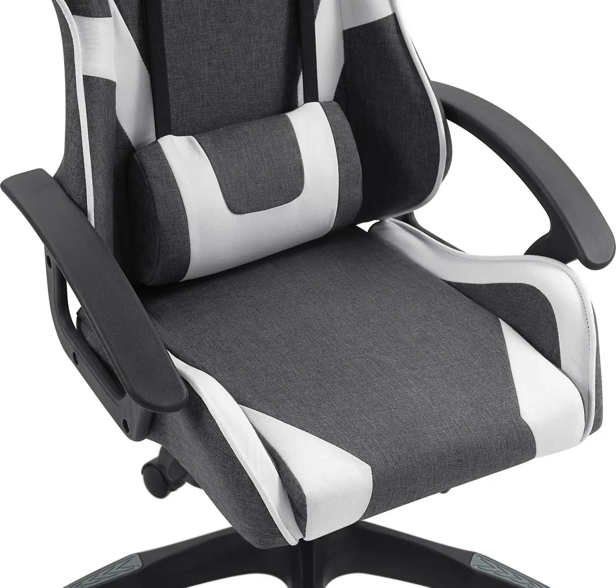 FOTEL DEFENDER IBIS BIAŁO-CZARNY GAMING — 19