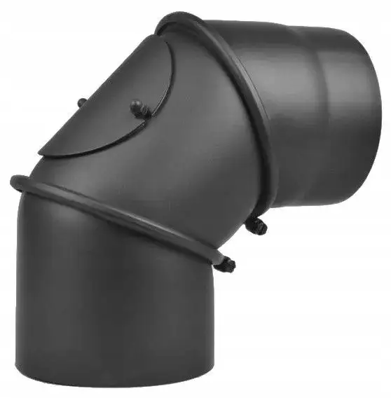 Zestaw przyłączeniowy do pieca kominka fi 130 mm rury kolano rozeta szyber — 2