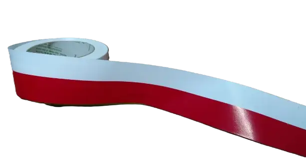 wstążka 5 cm x 50y biało-czerwona  flaga Polska 111900