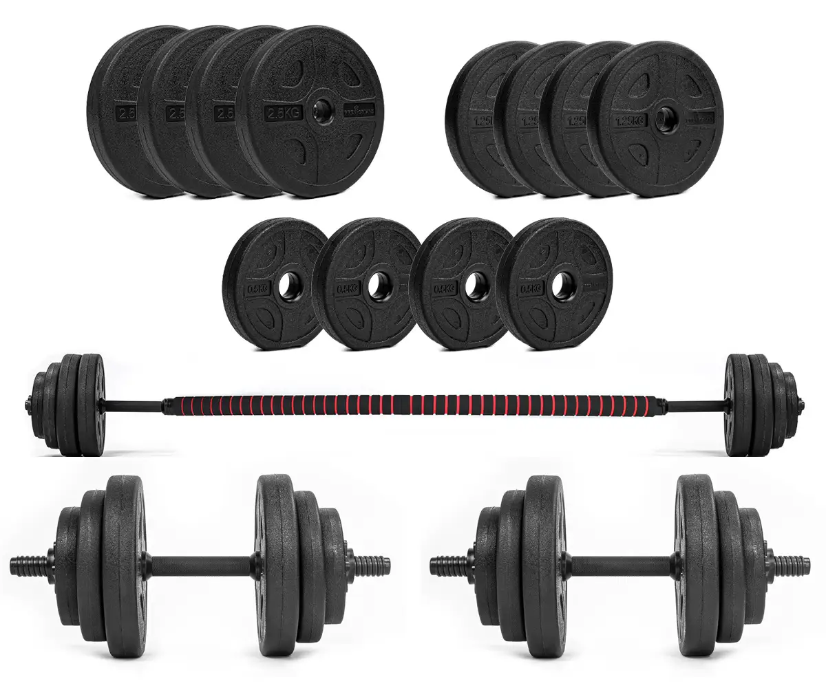 Sztanga 2w1 hantle - zestaw 20 kg Pretorians — 9