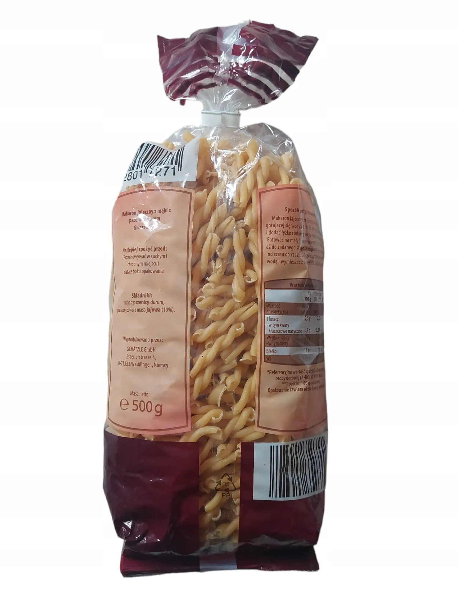 Makaron jajeczny 500g rurki — 4