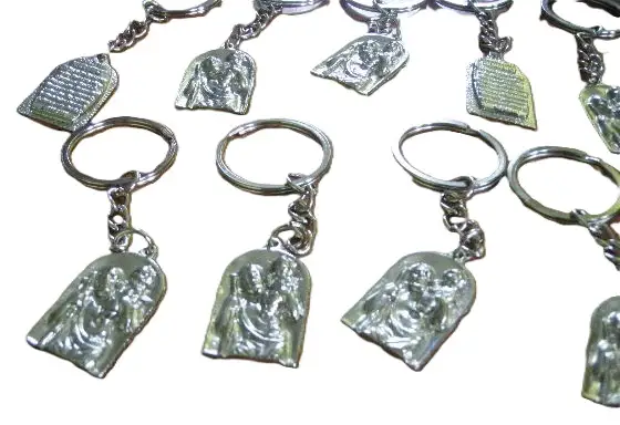 brelok metalowy  kapliczka Św.Krzysztof 10 szt