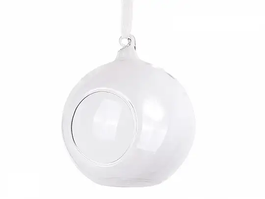 bombka /kula szklana 10cm ze wstażką 4szt. | KS10