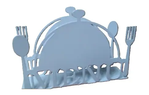 serwetnik metalowy MENU biały  SN1090