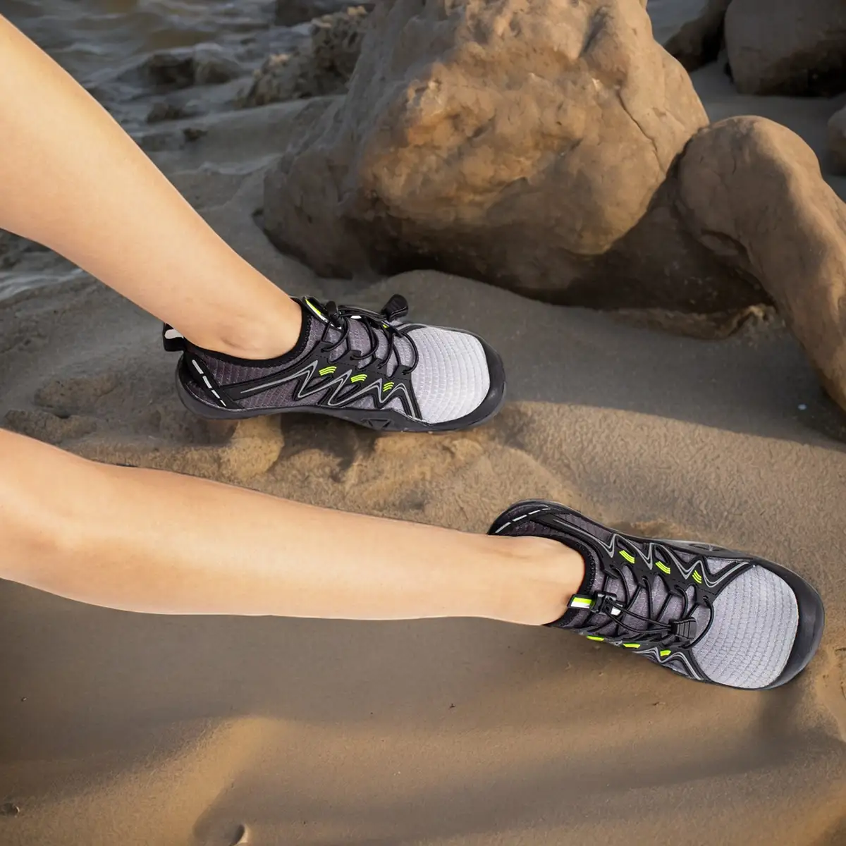 Buty do wody na plaże kamieniste kajak 41 czarne — 7