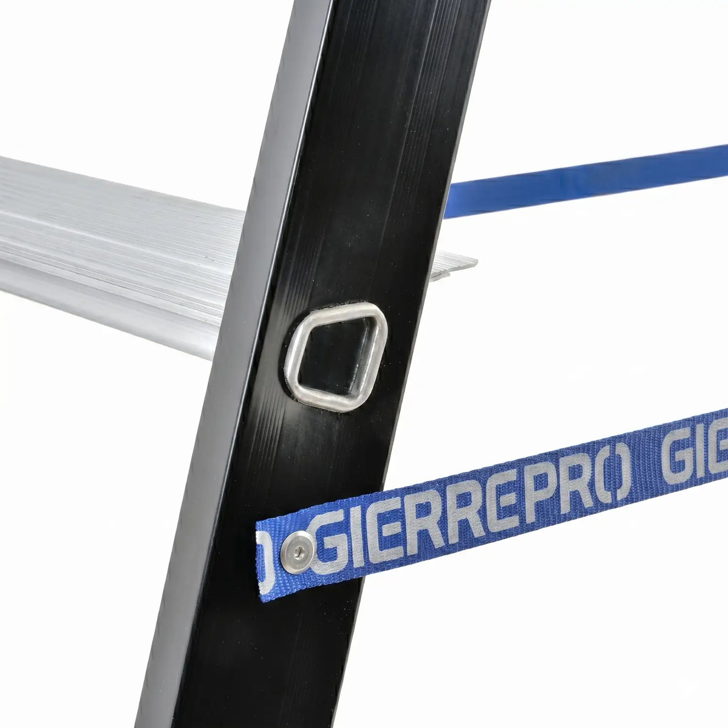 Drabina aluminiowa jednostronna GIERRE 8 stopni podest 150 kg 3,84 m — 6