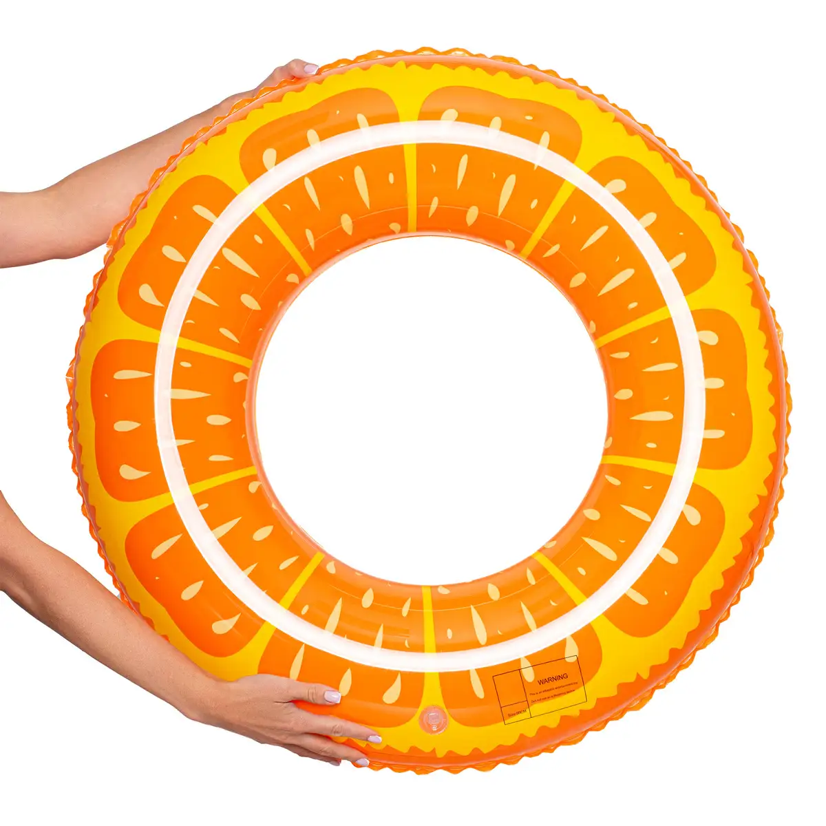 Koło dmuchane 90cm pomarańcza - kółko do nauki pływania — 5