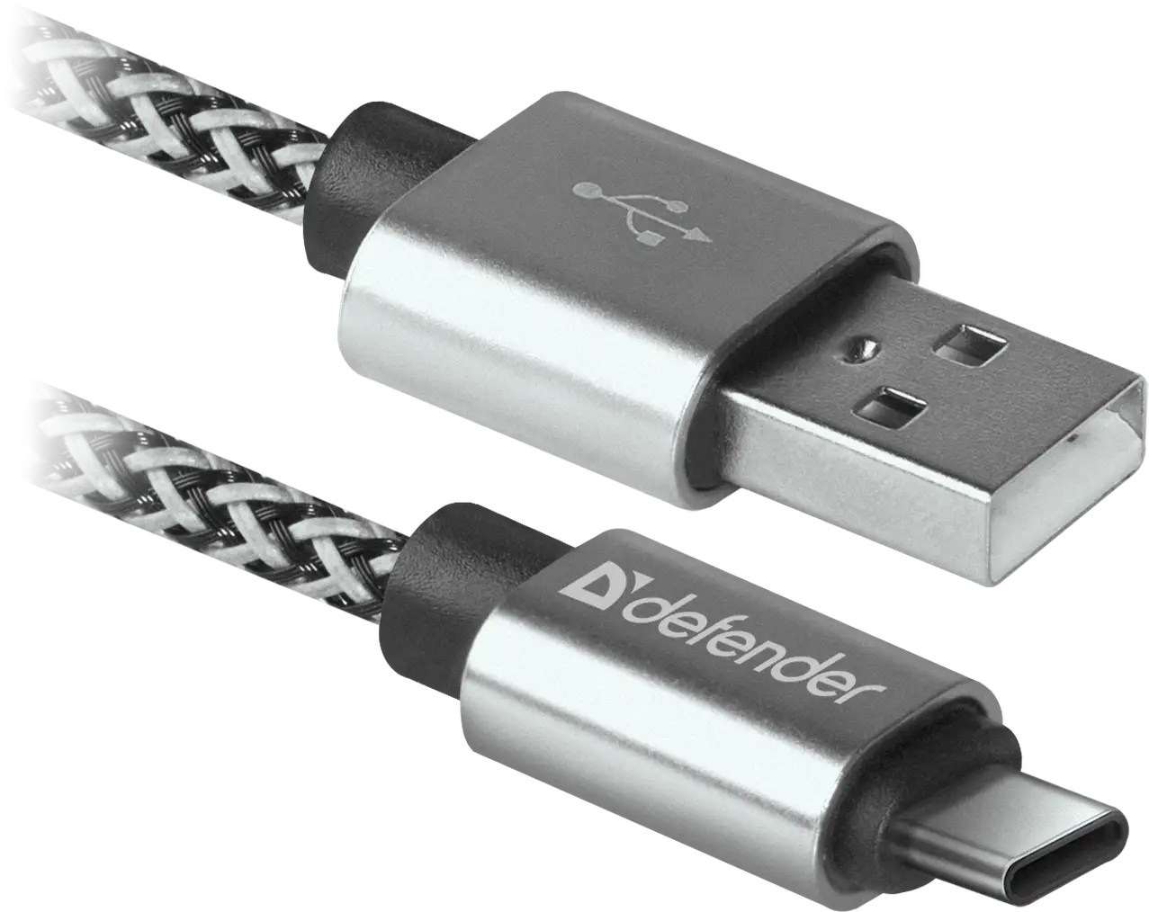 KABEL DEFENDER USB AM-TYPE C 1,0m 2.1A BIAŁY