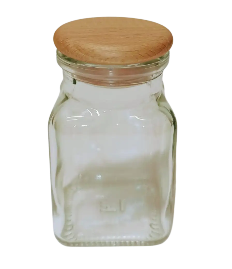 słoik na przyprawy z drewnianym korkiem 150ml.   S150D — 2