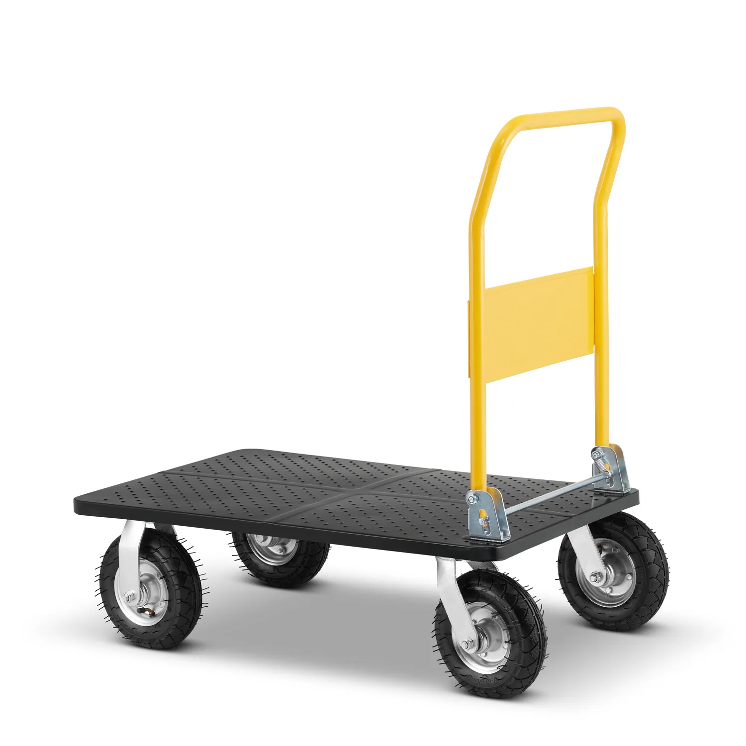 Wózek magazynowy transportowy platformowy składany pompowane koła HIGHER PRO 700 kg LH10-700-P — 5