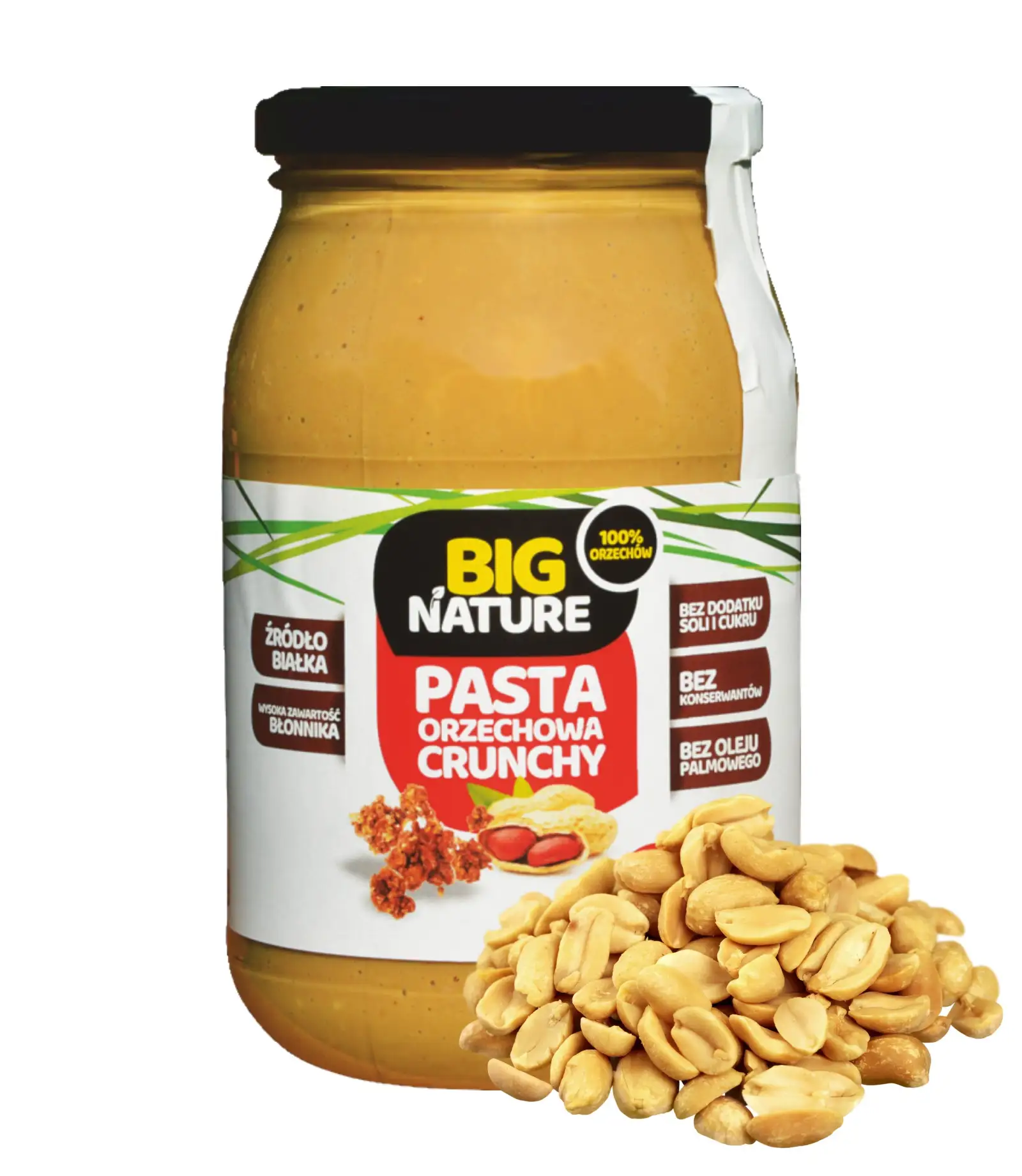 Pasta orzechowa crunchy 1kg - BIG NATURE