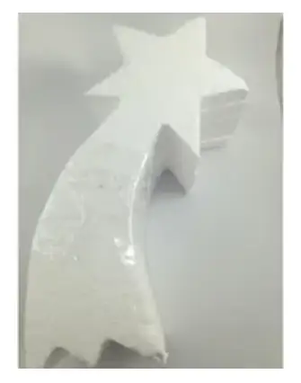 gwiazda betlejemska kometa 5szt.  styropianowa 30/2cm