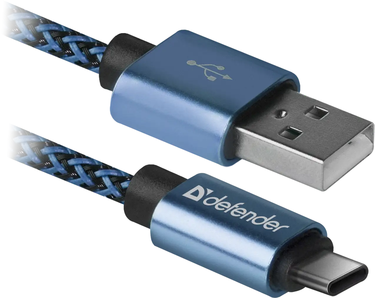 KABEL DEFENDER USB AM-TYPE C 1,0m 2.1A NIEBIESKI
