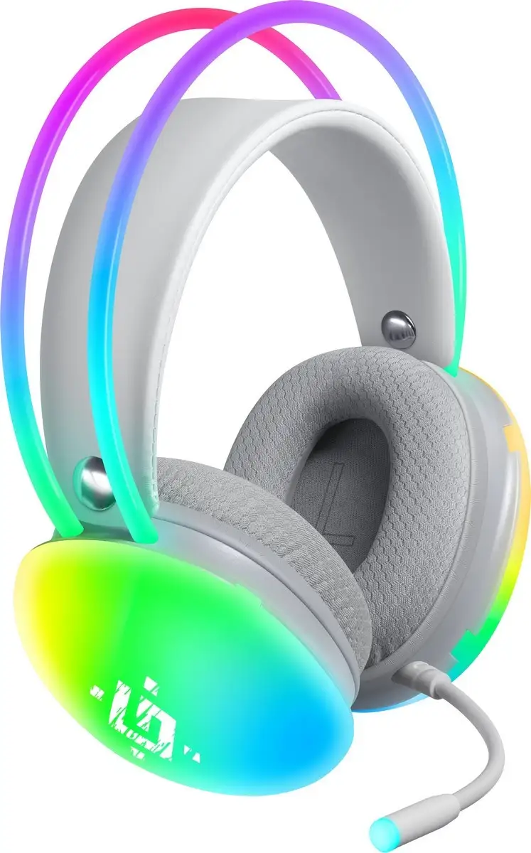 SŁUCHAWKI DEFENDER Z MIKR IGNIS RGB - BIAŁE — 4