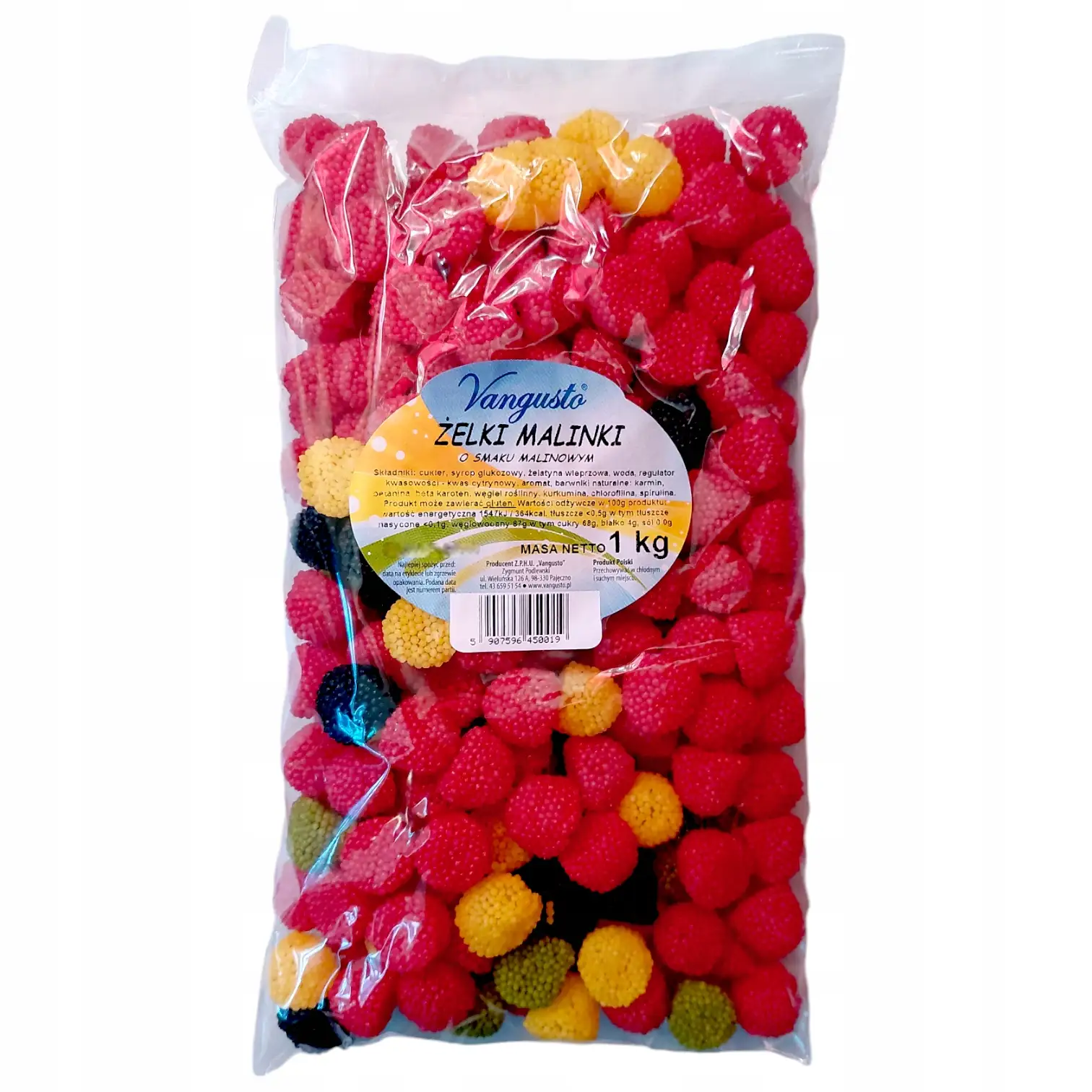 Żelki Vangusto 1000g Malinki
