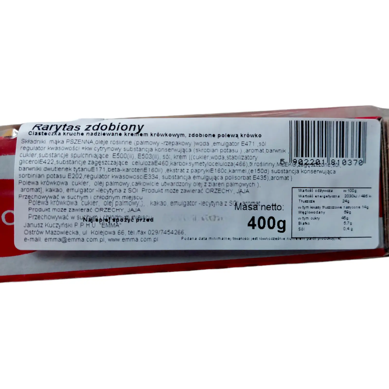 Ciastka kruche 400g Rarytas zdobiony — 2