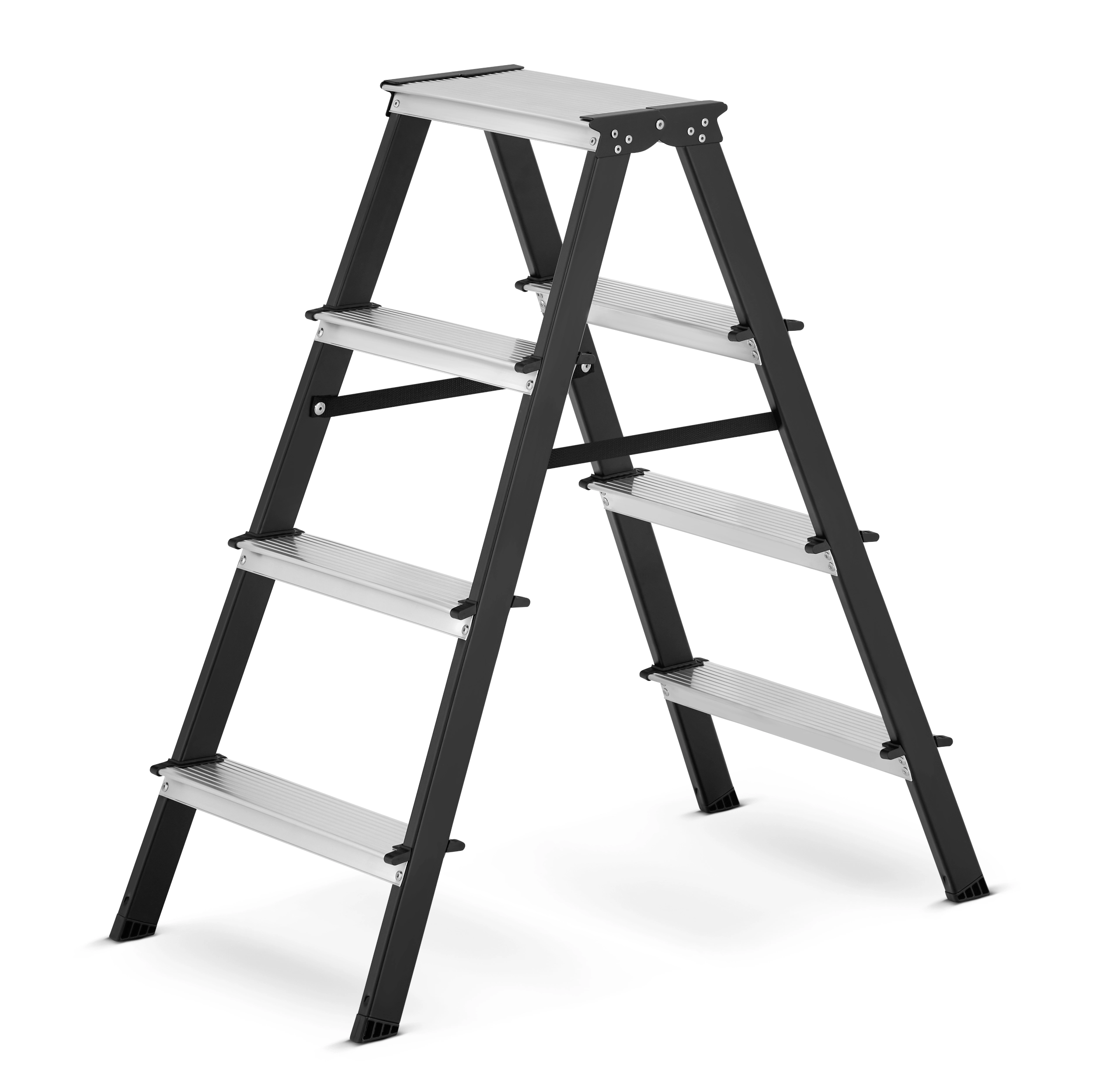 Drabina drabinka domowa 2x4 dwustronna składana MOCNA 150 kg HIGHER schodki — 2