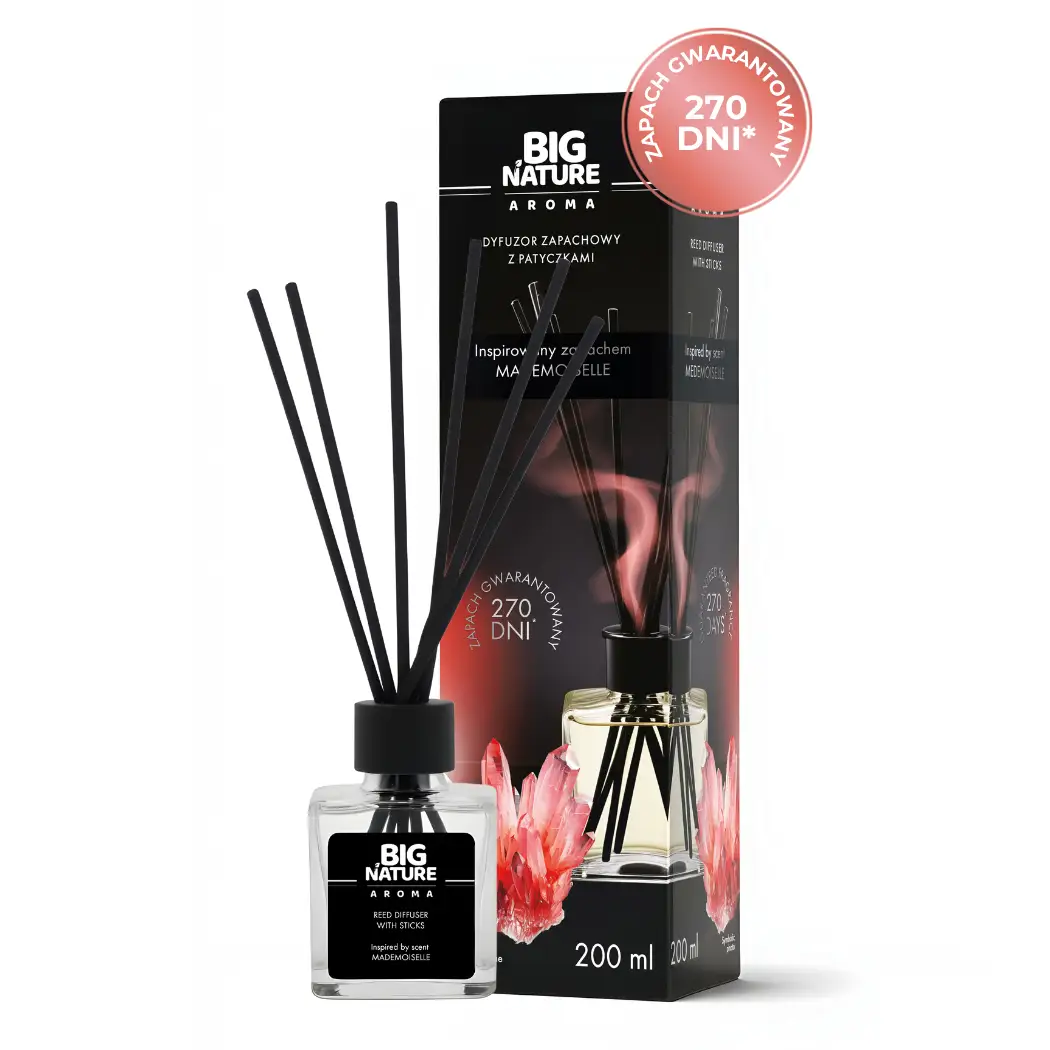 Dyfuzor Zapachowy z Patyczkami - Inspirowany Zapachem MADEMOISELLE 200ml