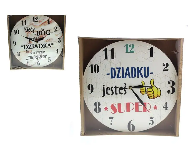 zegar ścienny 30cm DZIADEK