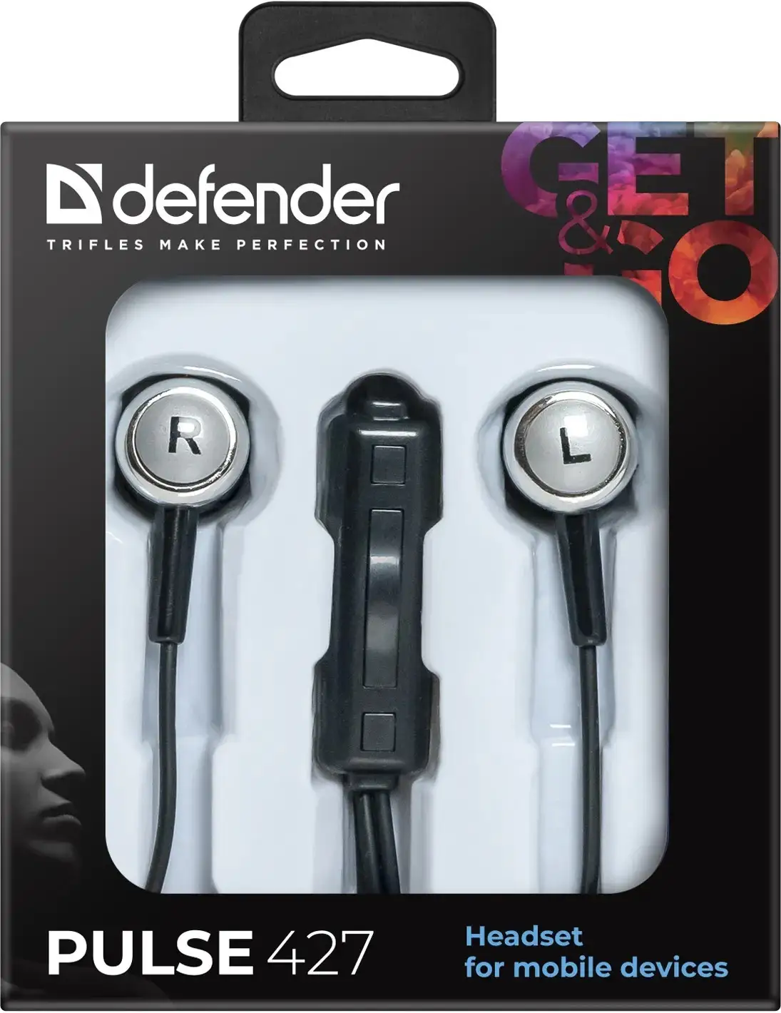 SŁUCHAWKI DEFENDER DOUSZNE Z MIKROFONEM PULSE 427 CZARNE — 3