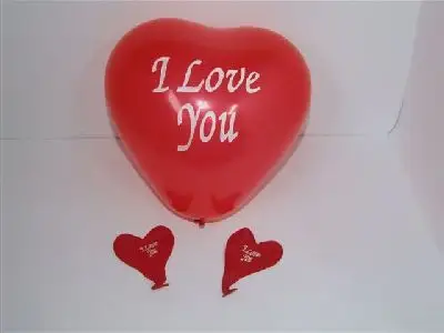 balony serce 12szt. na blistrze I Love You  | BL-071M
