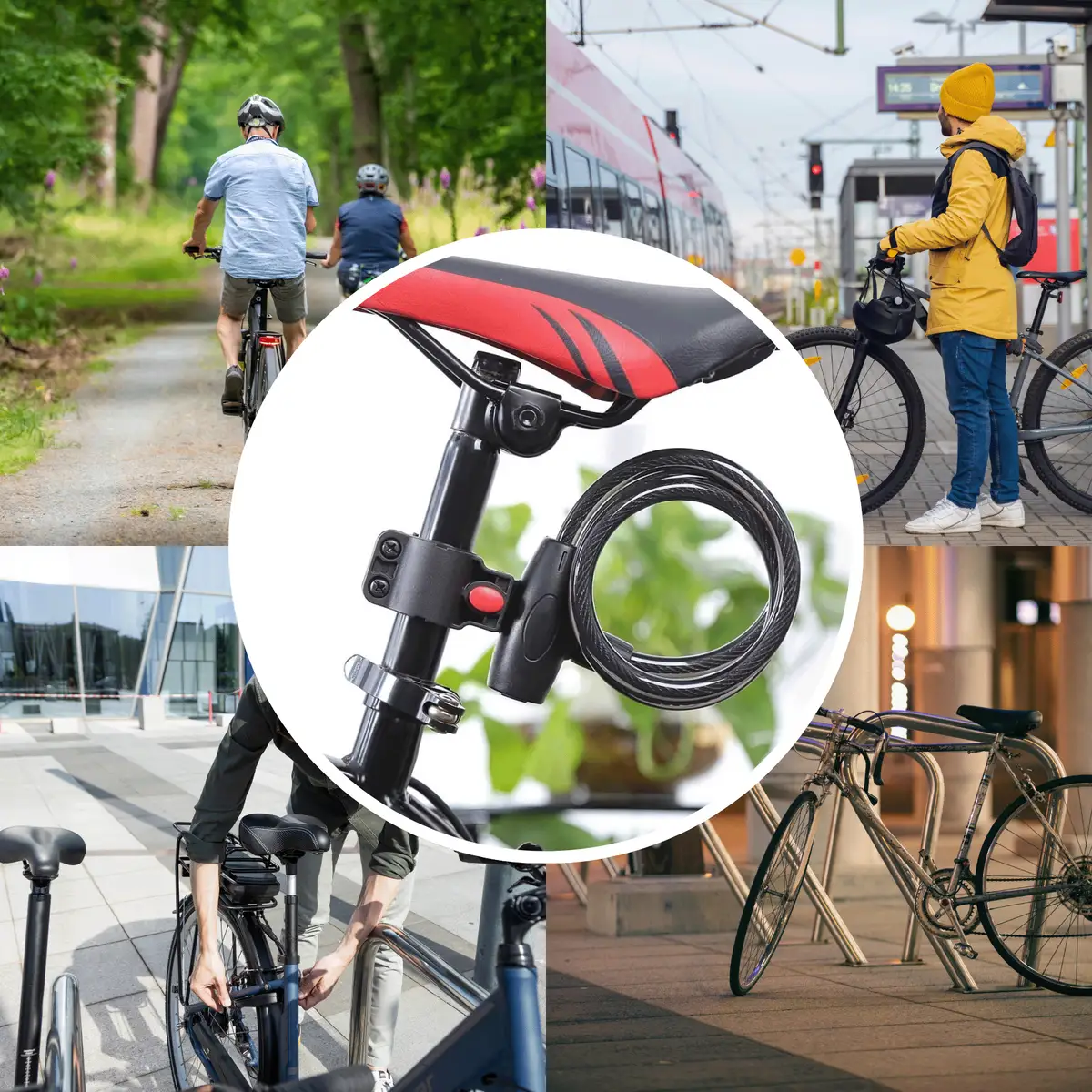 Zapięcie rowerowe blokada stalowa linka 85 cm ZR1