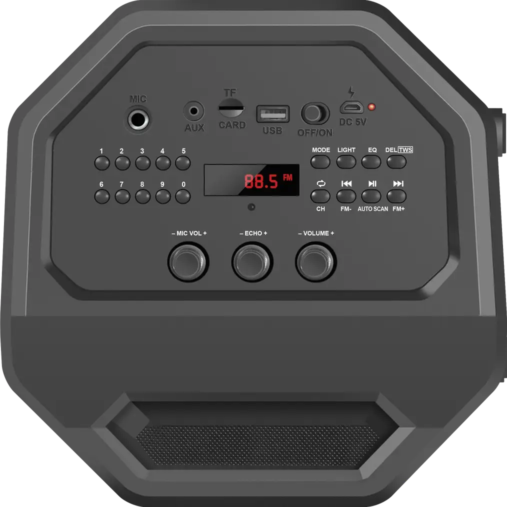 GŁOŚNIK DEFENDER RAGE BLUETOOTH 50W LED/BT/FM/USB/MIC/TWS — 4