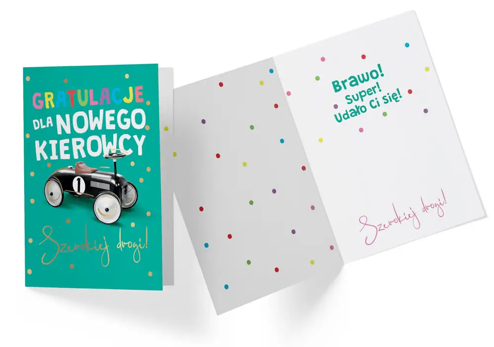 karnet  gratulacje dla nowego kierowcy PP-2207