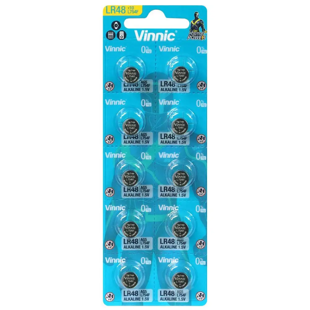 bateria alkaliczna  Vinnic  LR48 / AG5  blister - 10szt.
