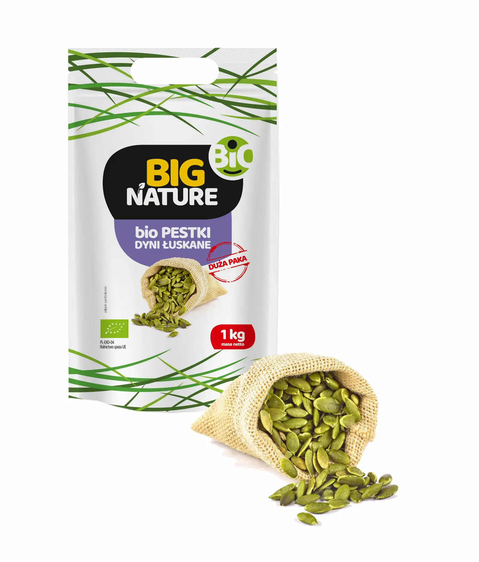 Pestki dyni 1kg Duża Paka - BIG NATURE