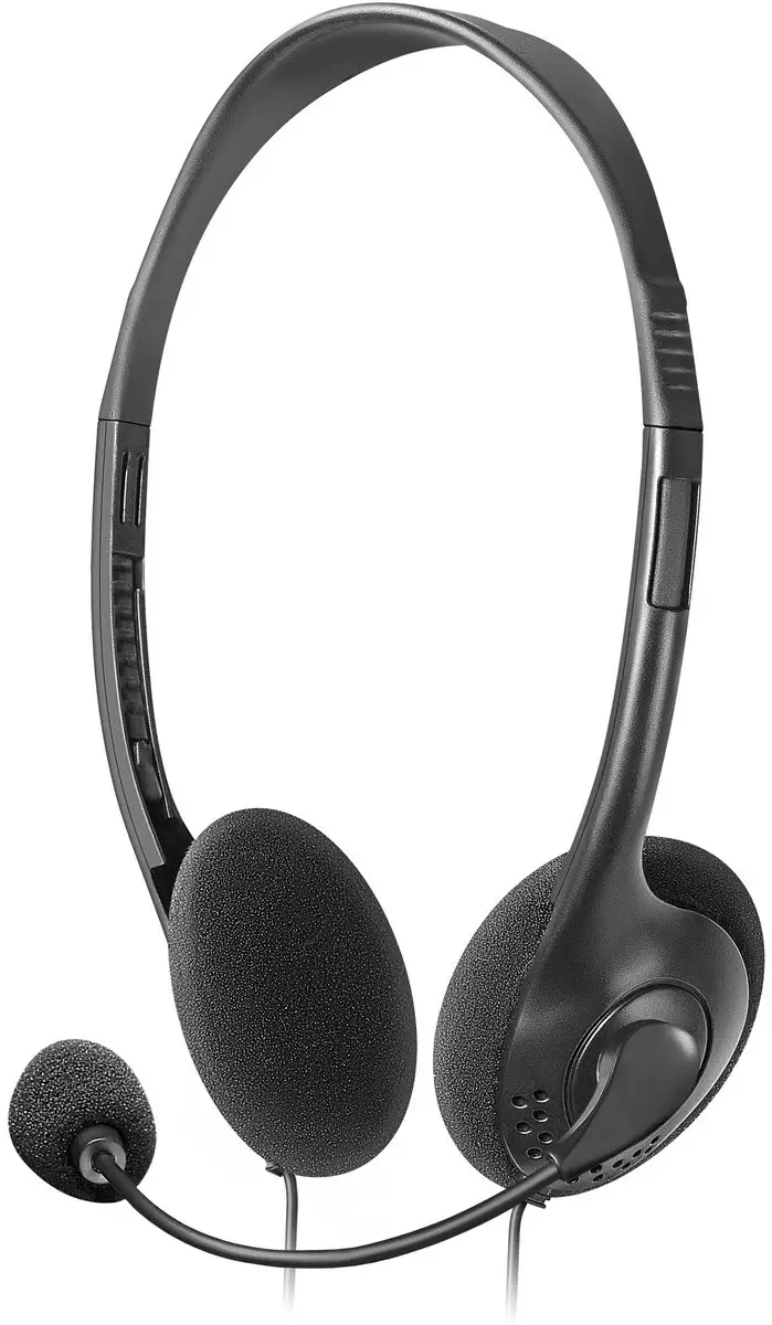 SŁUCHAWKI DEFENDER Z MIKROFONEM AURA 102 CZARNE — 2