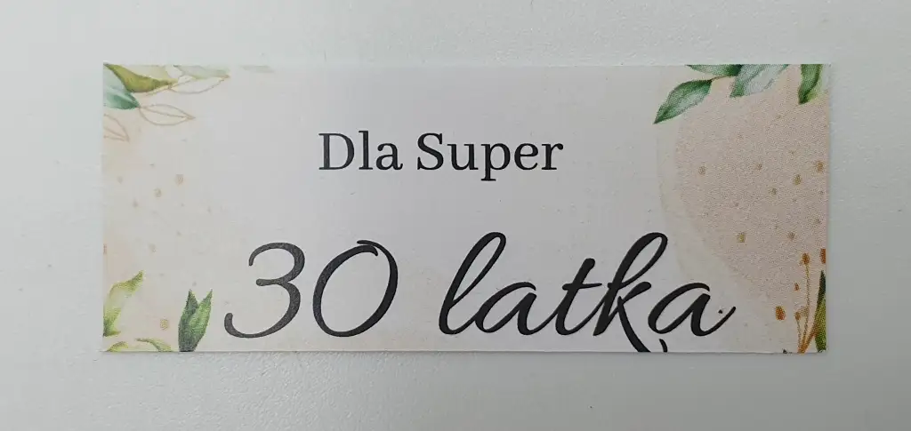 naklejki 21x50 mm - SUPER 30 latka - 40 szt