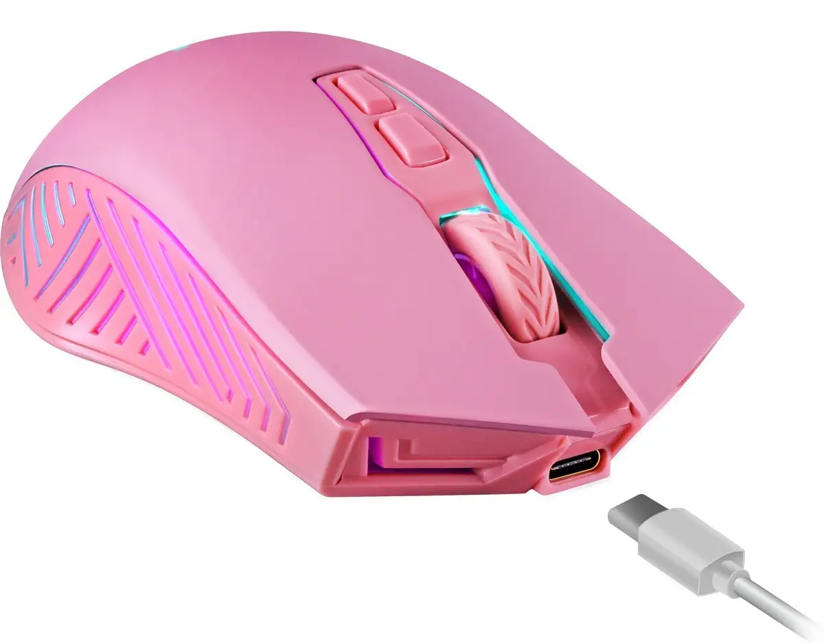 MYSZ DEFENDER GM-502 PANDORA RF BEZPRZEWODOWA 3200dpi 7P RÓŻOWA — 3