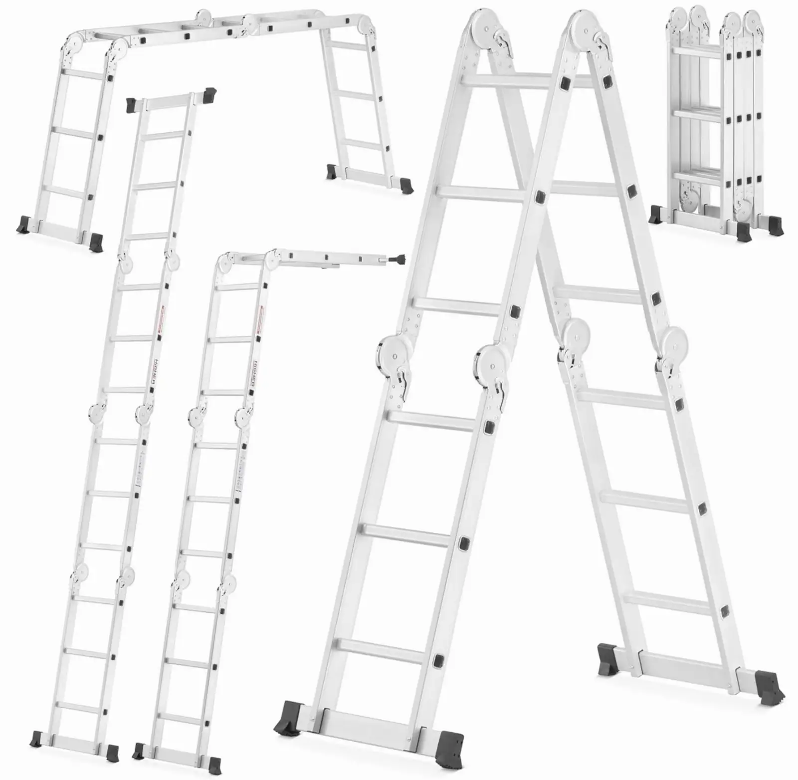 Drabina aluminiowa przegubowa składana wielofunkcyjna 4x3 HIGHER mocna