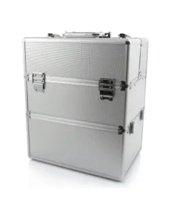 kufer kosmetyczny 36x26,5x43cm  XXL SREBRNY