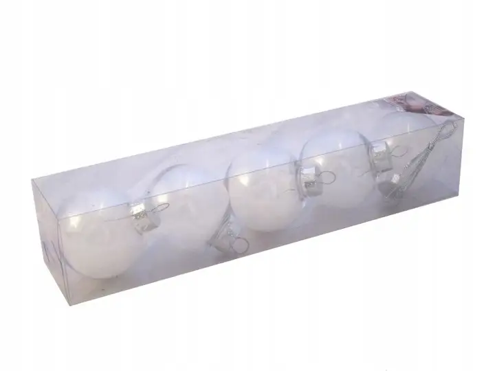 bombka 5szt.  szklana   z piórkami 6cm | GZ171-65