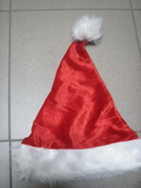 czapka "Mikołaj" welur  roz. S 26x35cm NW-CMIS26