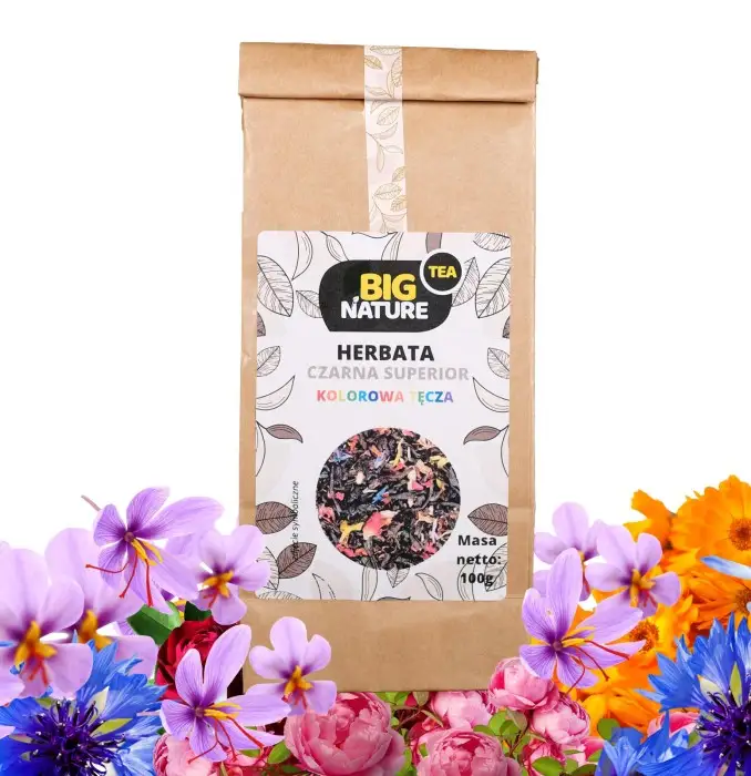 Herbata czarna EARL GREY KOLOROWA TĘCZA 100g - BIG NATURE
